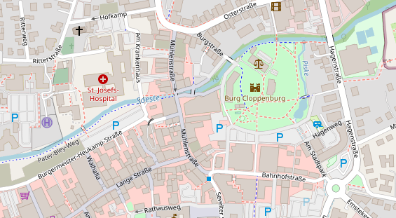 Restaurant auf Karte