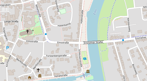 Restaurant auf Karte