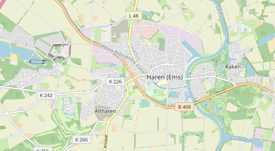 Restaurant auf Karte