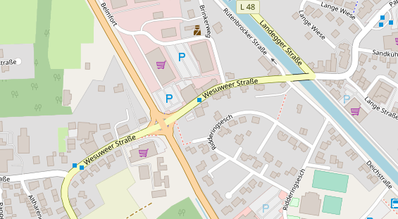 Restaurant auf Karte