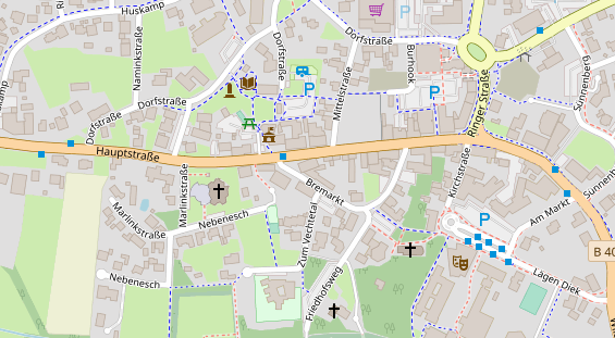 Restaurant auf Karte