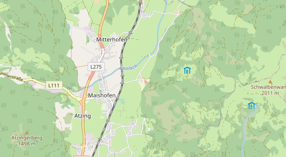 Restaurant auf Karte