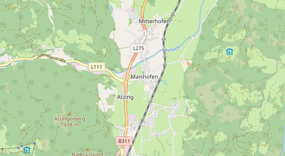 Restaurant auf Karte