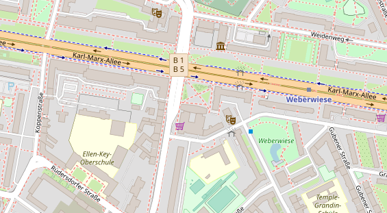 Restaurant auf Karte