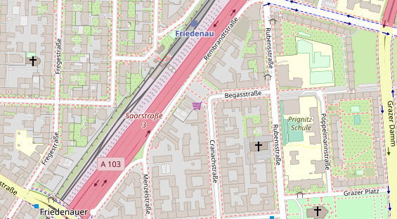 Restaurant auf Karte