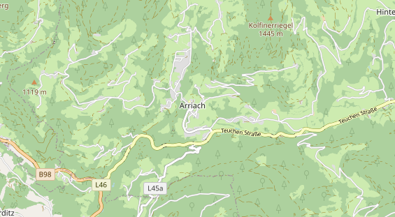 Restaurant auf Karte