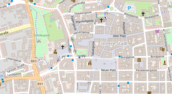 Restaurant auf Karte