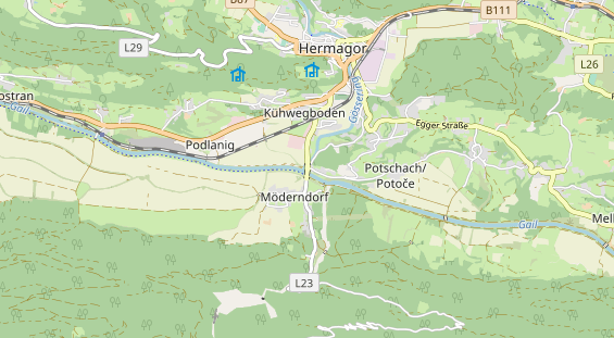 Restaurant auf Karte