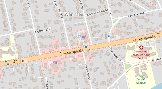 Restaurant auf Karte