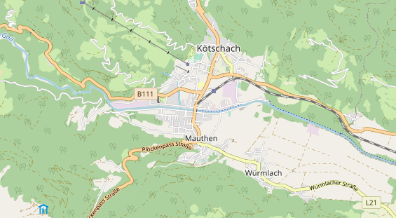 Restaurant auf Karte