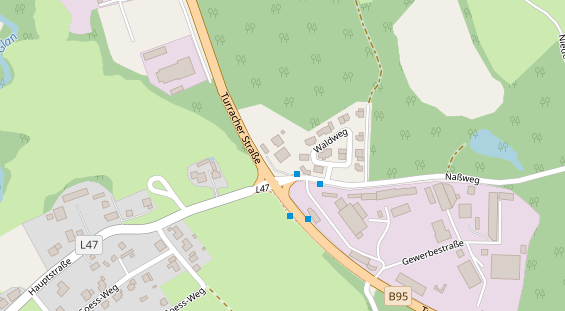 Restaurant auf Karte