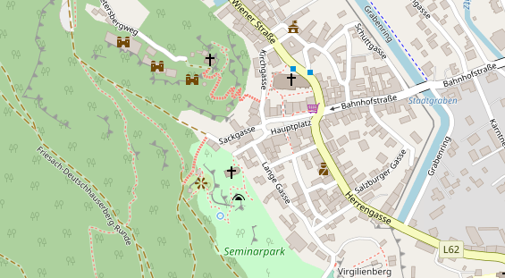 Restaurant auf Karte