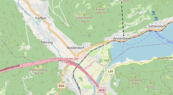 Restaurant auf Karte