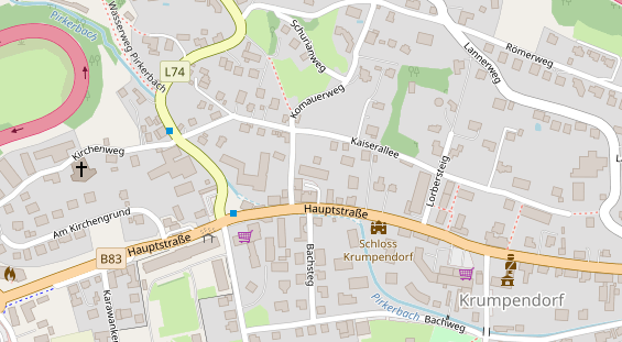 Restaurant auf Karte