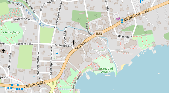 Restaurant auf Karte