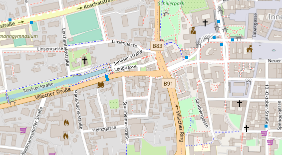 Restaurant auf Karte