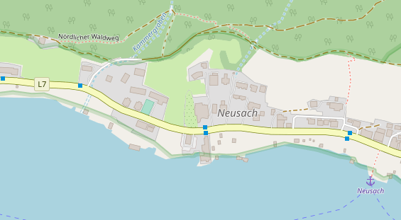 Restaurant auf Karte