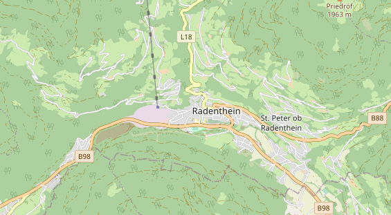Restaurant auf Karte