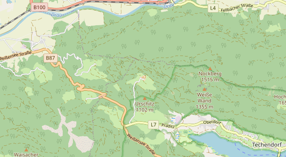 Restaurant auf Karte