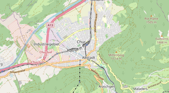 Restaurant auf Karte