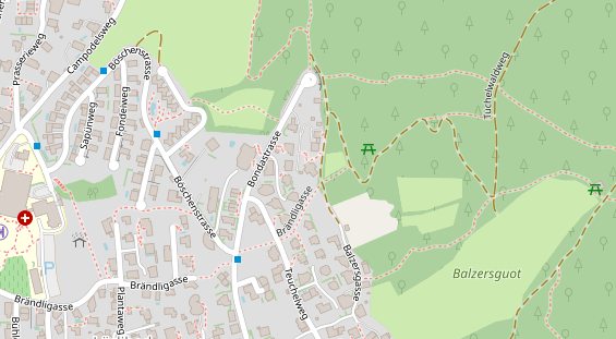 Restaurant auf Karte