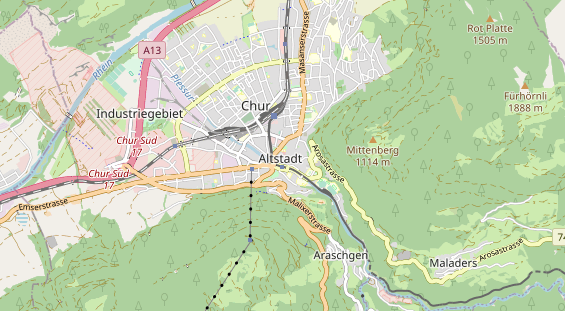 Restaurant auf Karte