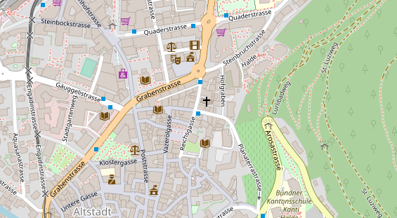 Restaurant auf Karte