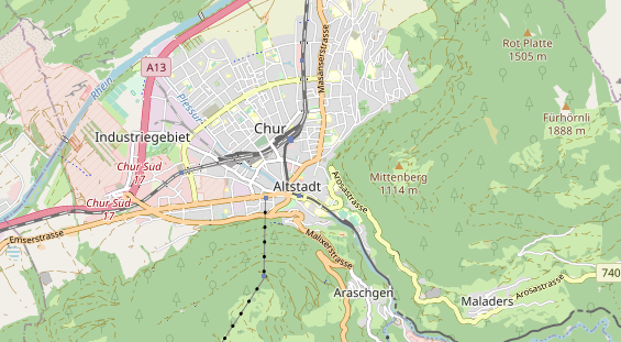 Restaurant auf Karte