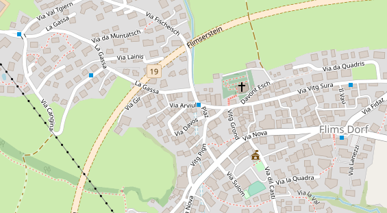 Restaurant auf Karte