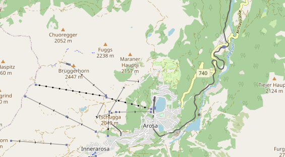 Restaurant auf Karte