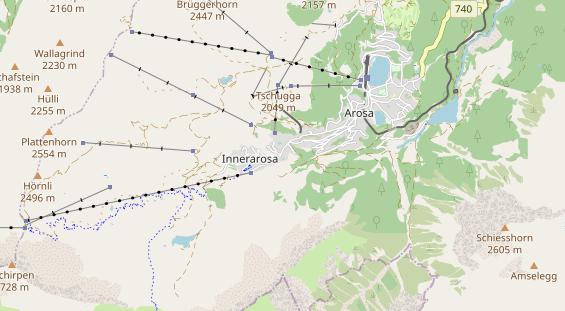 Restaurant auf Karte