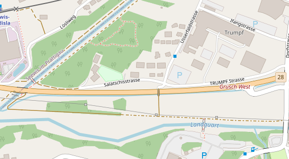 Restaurant auf Karte