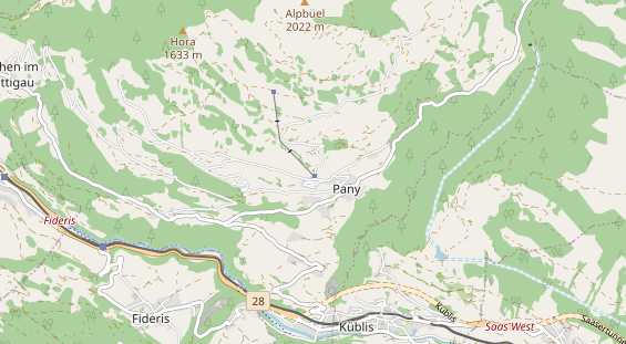 Restaurant auf Karte