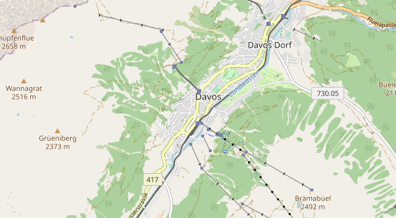 Restaurant auf Karte