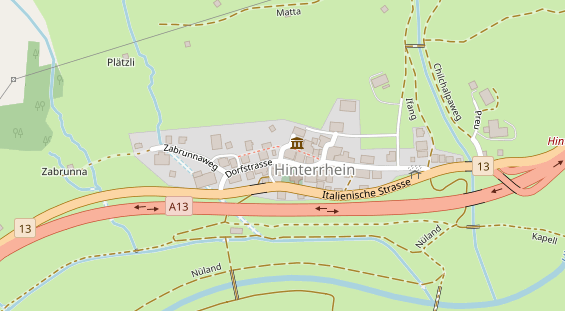 Restaurant auf Karte