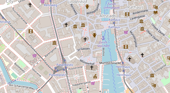 Restaurant auf Karte