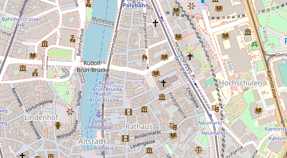 Restaurant auf Karte