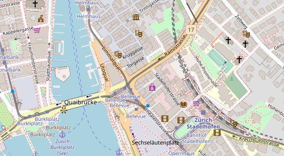 Restaurant auf Karte