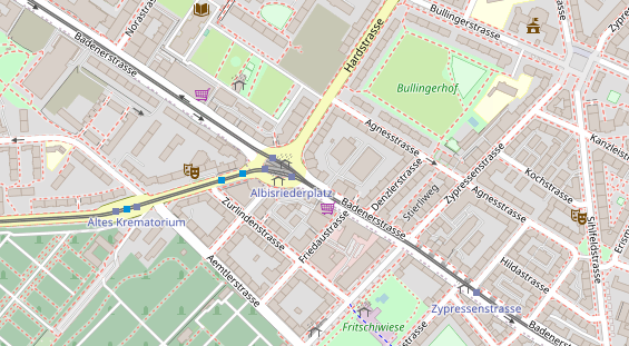 Restaurant auf Karte