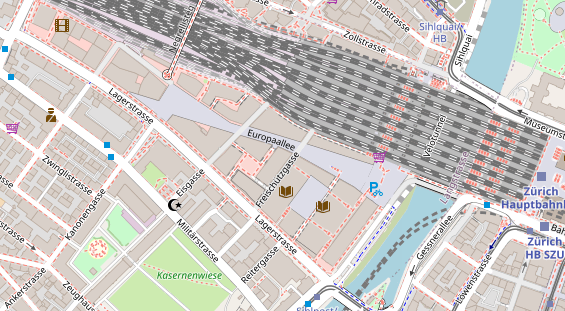 Restaurant auf Karte