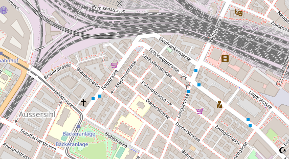 Restaurant auf Karte