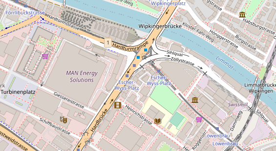 Restaurant auf Karte