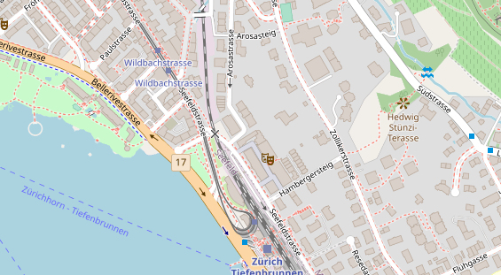 Restaurant auf Karte