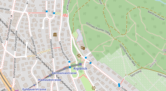 Restaurant auf Karte