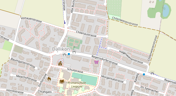 Restaurant auf Karte