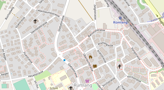 Restaurant auf Karte