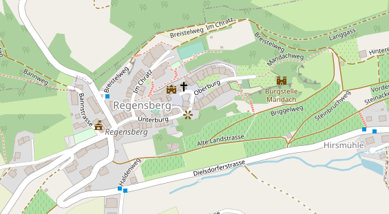 Restaurant auf Karte