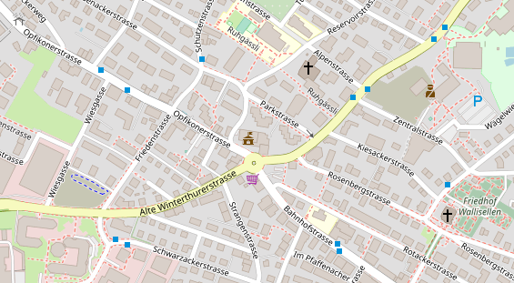 Restaurant auf Karte