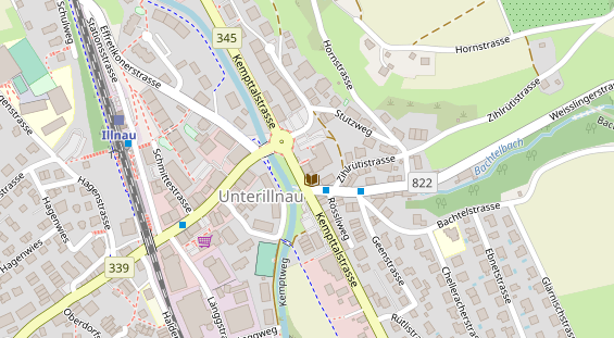 Restaurant auf Karte