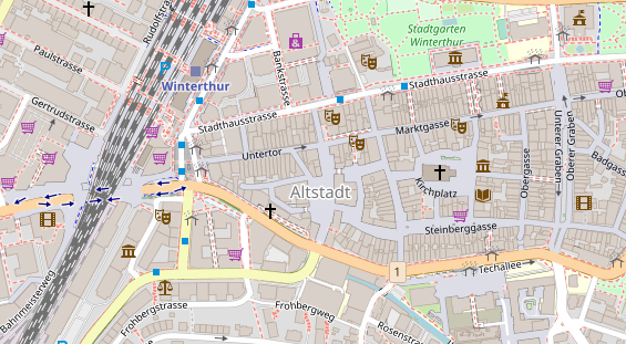 Restaurant auf Karte